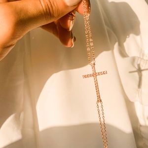 Rose Gold Cross Bracelet